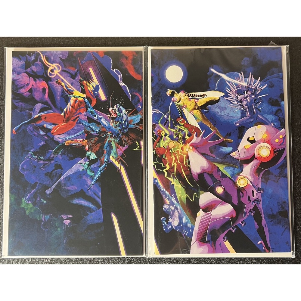 WE LIVE‎ AGE OF THE PALLADIONS #1 WHITE & BLACK CONNECTING COVER VIRGIN SET